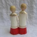 Vintage Christmas Choir Boys With Dirty Faces Candle Holder Carolers Schmid Bros