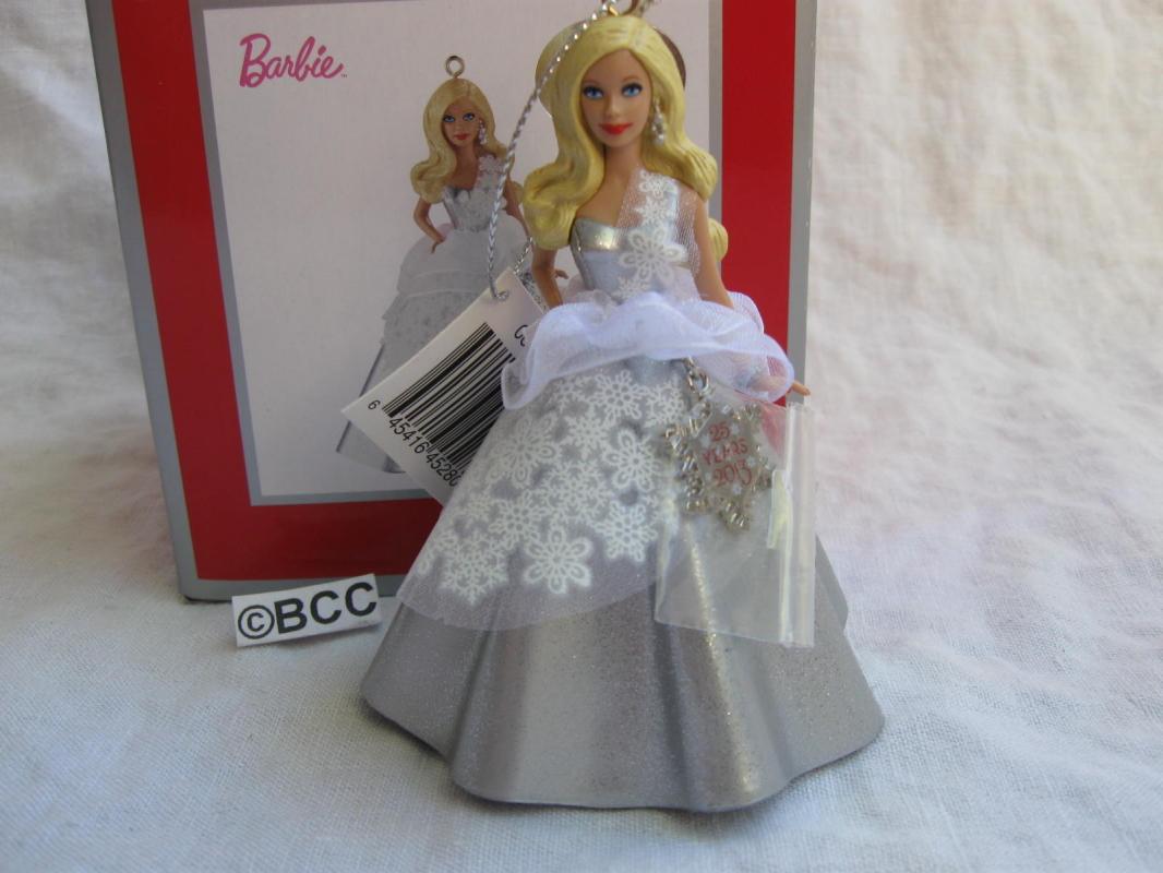 Carlton American Greetings Holiday Barbie 2013 25th Anniversary Ornament
