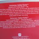 Carlton American Greetings Holiday Barbie 2013 25th Anniversary Ornament