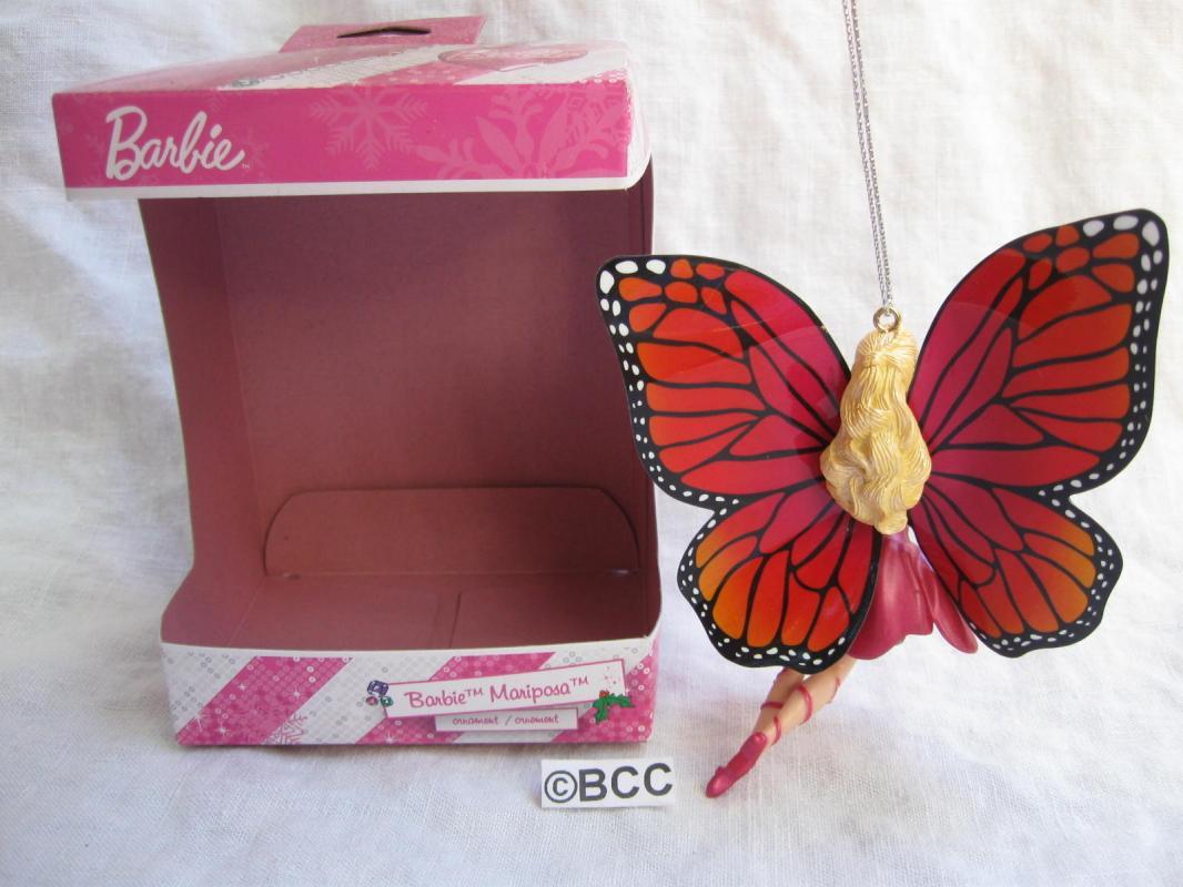 Carlton American Greetings Barbie Mariposa Butterly Fairy 2013 Christmas Ornament