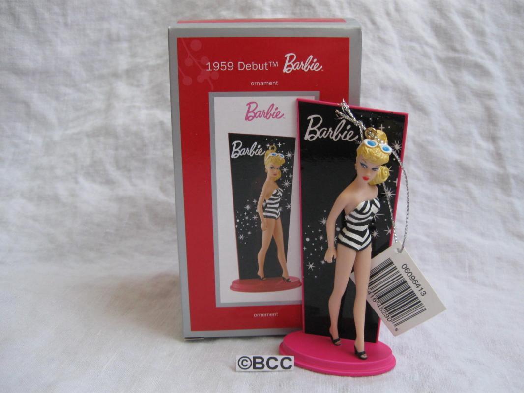 Carlton 2013 Swimsuit 1959 Debut Barbie Christmas Ornament