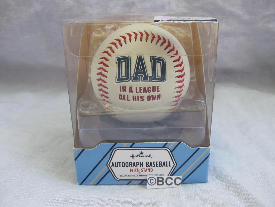 Hallmark 2014 Dad Father's Day Autograph Baseball & Stand New