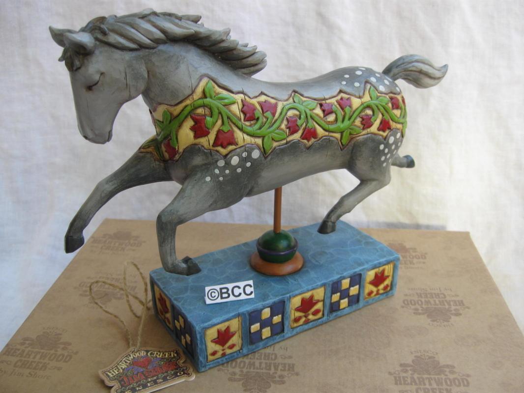 Jim Shore Dappled Grey Running Horse A Day In The Country Figurine