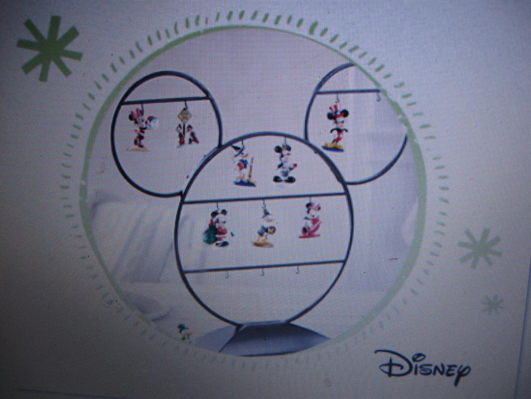 Hallmark 2014 Mickey Mouse Ornaments Display Stand New Christmas