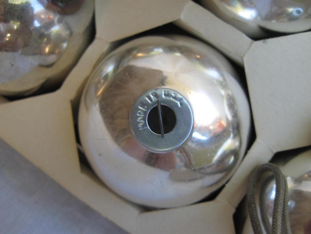 33 Vintage Silver Glass Shiny Brite Noelle USA Ornaments