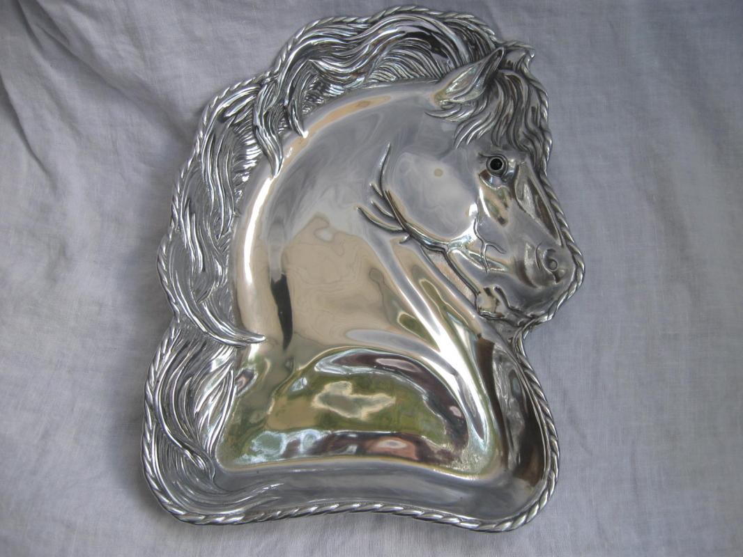 2004 Arthur Court Horse Platter Plate Black Eye