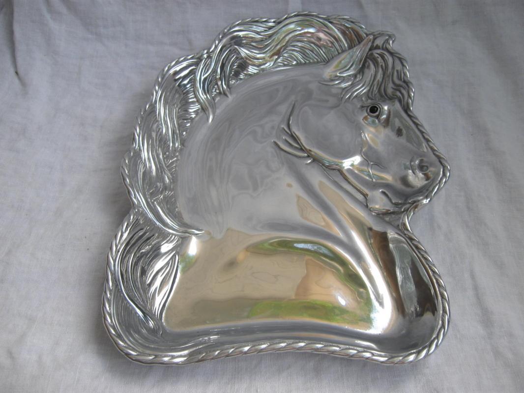 2004 Arthur Court Horse Platter Plate Black Eye