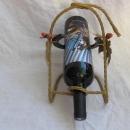 Fancy Metal Horseshoe Wine or Bottle Holder Rack Western Acorns Oak Leaves Rope