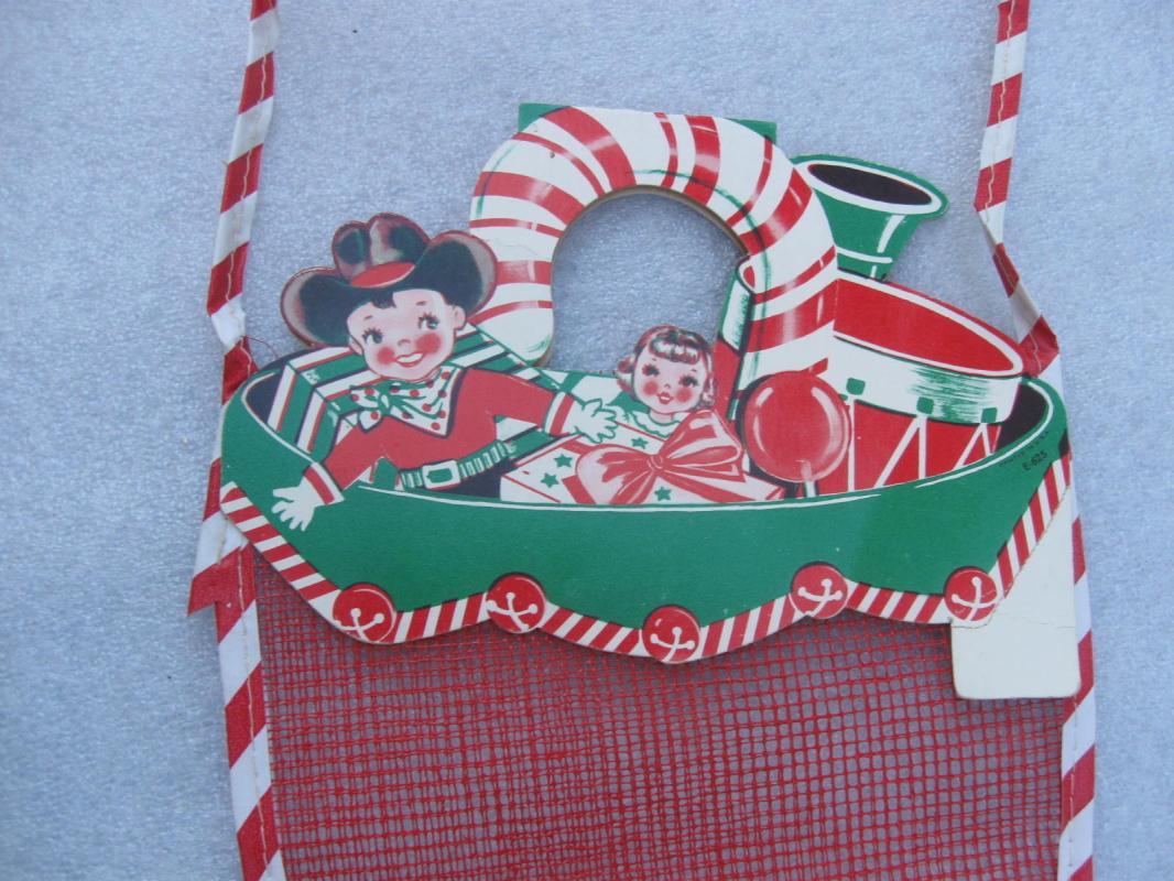New Vintage Net Christmas Stocking Western Theme - 5 Available