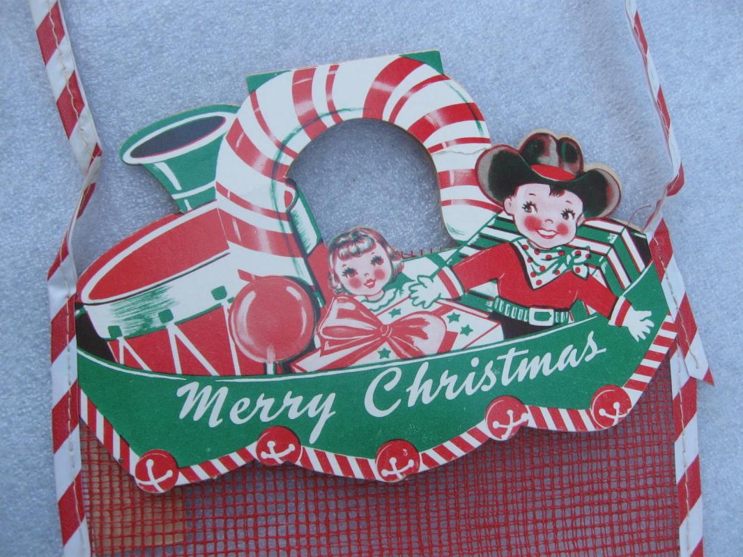 New Vintage Net Christmas Stocking Western Theme - 5 Available