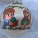 Four Vintage Raggedy Ann & Andy Glass Christmas Tree Ornaments 1970's