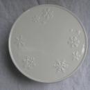 Hallmark 2013 White Pedestal Snowflake Design Ceramic Cake Plate