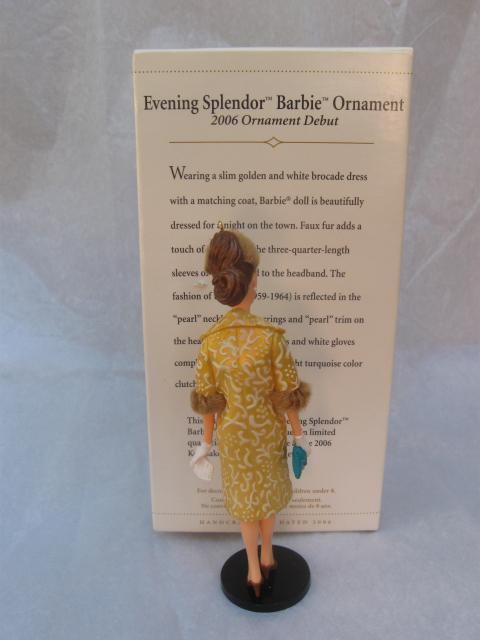 Hallmark 2006 Evening Splendor Barbie Special Limited Quantity Repaint Christmas Tree Ornament