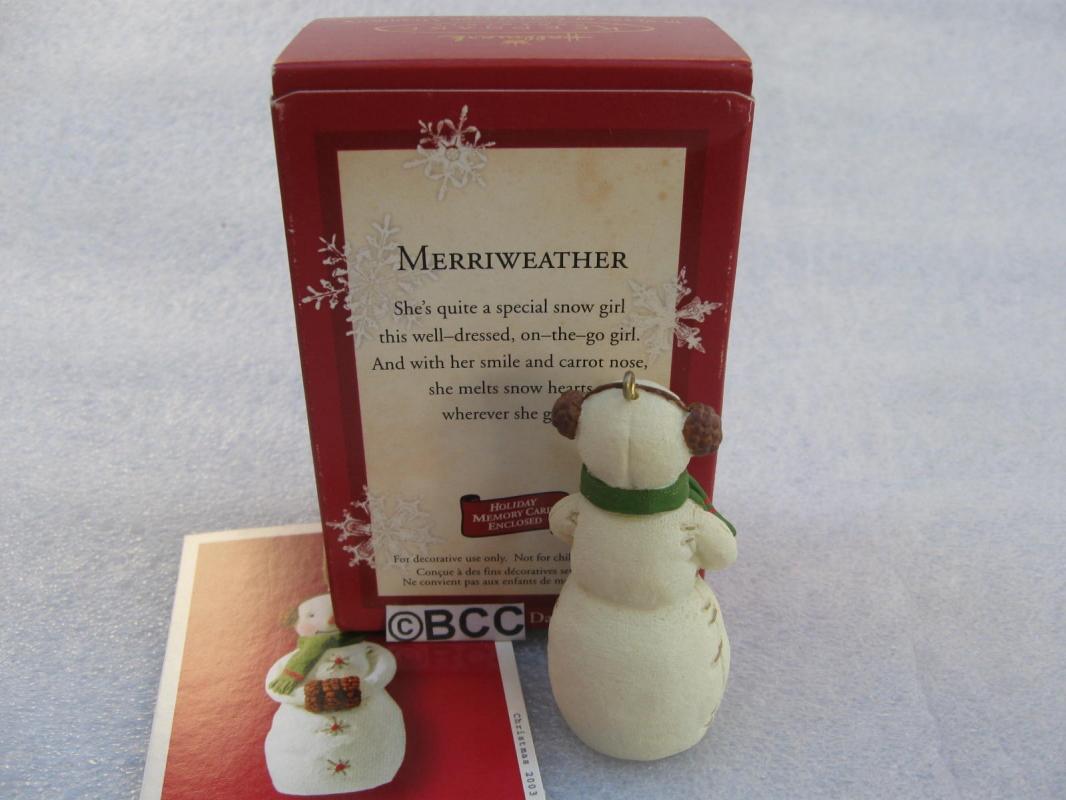 Hallmark 2003 Merriweather The Snowmen Of Mitford Christmas Ornament