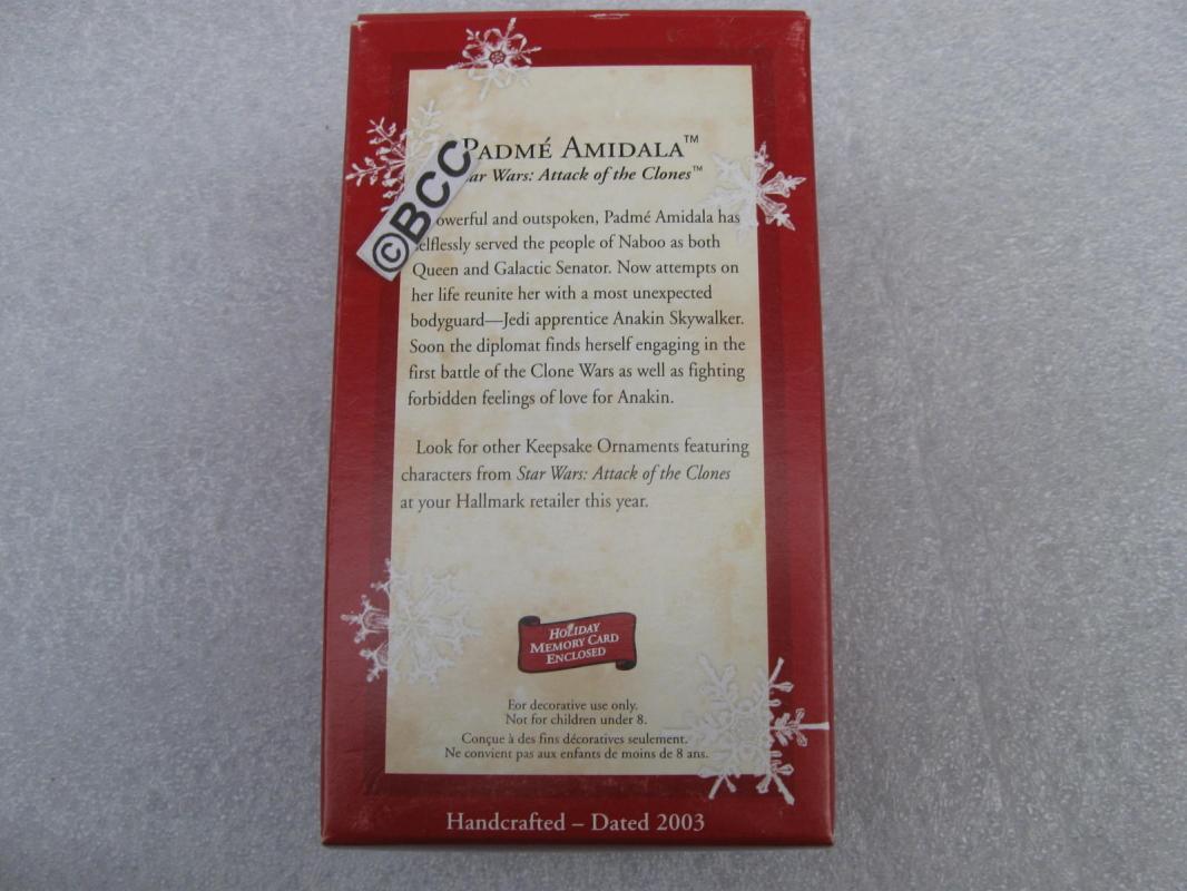 Hallmark 2003 Padme Amidala Star Wars Attack Of The Clones Christmas Tree Ornament