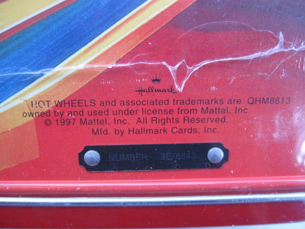 New Hallmark 1997 Hot Wheels School Days Lunch Box Lunchbox In Original Shrink Wrap