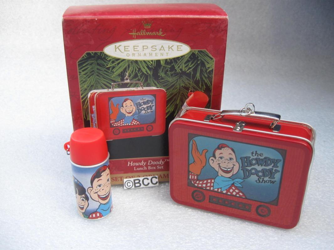Hallmark 1999 Howdy Doody Lunchbox Set Of 2 Ornaments