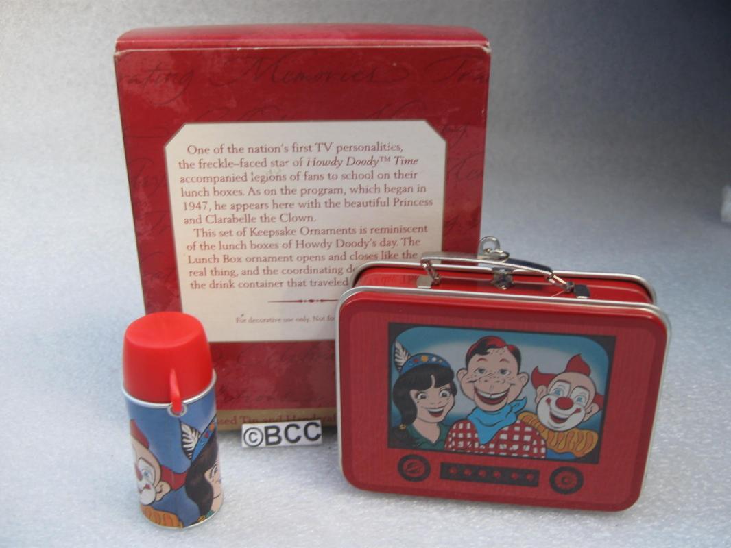 Hallmark 1999 Howdy Doody Lunchbox Set Of 2 Ornaments