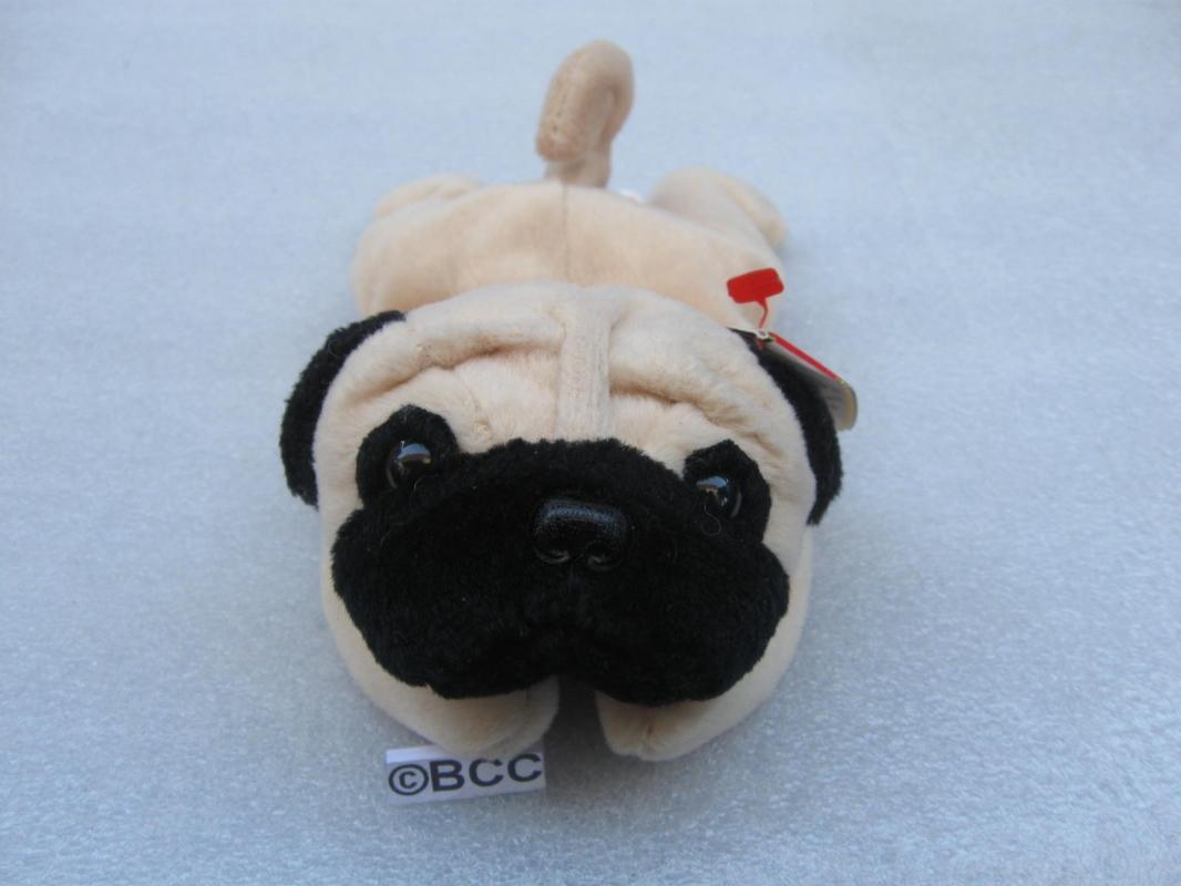 Ty Pugsley The Pug - Puppy Dog - Retired Beanie Baby