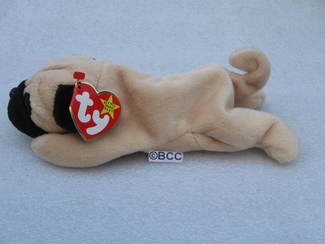 Ty Pugsley The Pug - Puppy Dog - Retired Beanie Baby