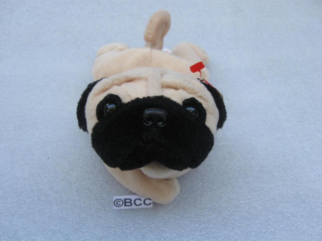 Ty Pugsley The Pug - Puppy Dog - Retired Beanie Baby