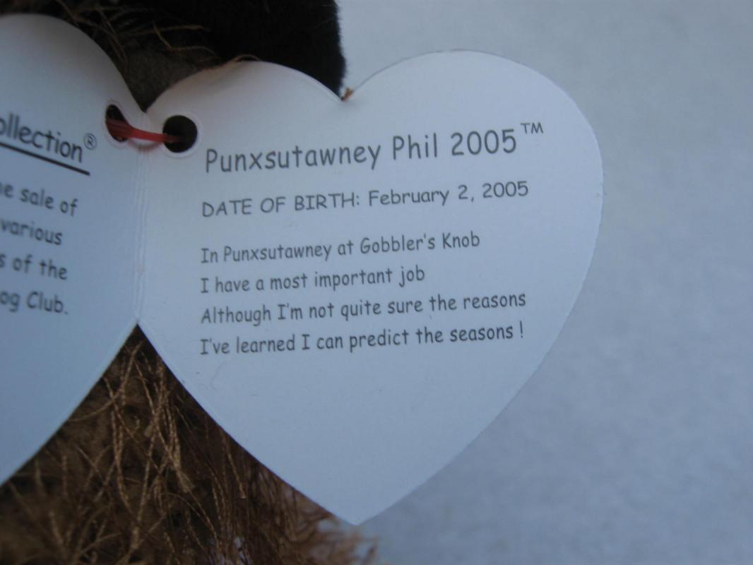 Ty Punxsutawney Phil 2005 Groundhog Day Beanie Baby