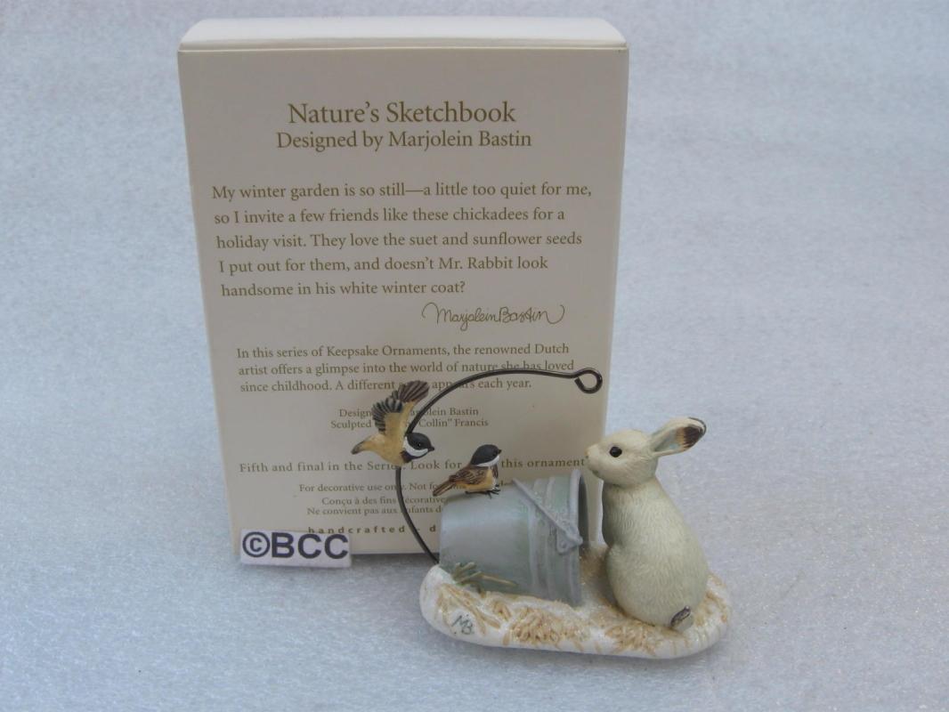 Hallmark 2007 Nature's Sketchbook Rabbit Marjolein Bastin 5th In Series Ornament Black Capped Chickadee