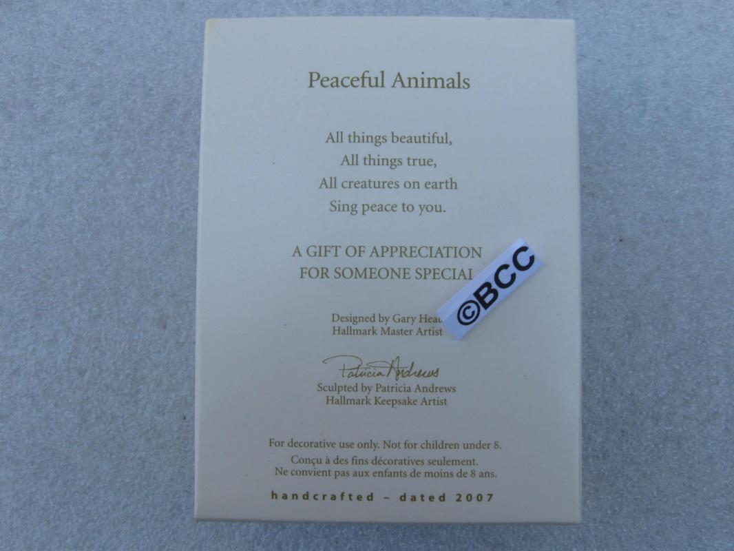 Hallmark 2007 Peaceful Animals Deer With Northern Cardinal Ornament