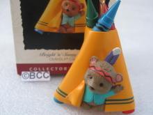 Hallmark 1995 Bright 'n' Sunny Tepee Crayola Crayons 7th In Series Ornament