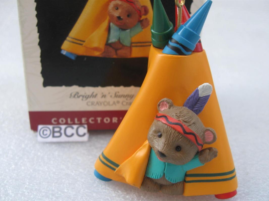 Hallmark 1995 Bright 'n' Sunny Tepee Crayola Crayons 7th In Series Ornament