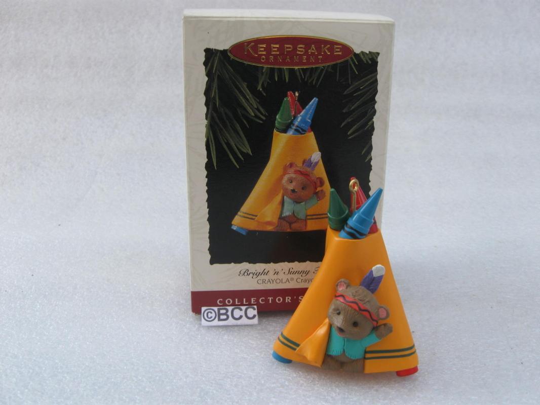 Hallmark 1995 Bright 'n' Sunny Tepee Crayola Crayons 7th In Series Ornament