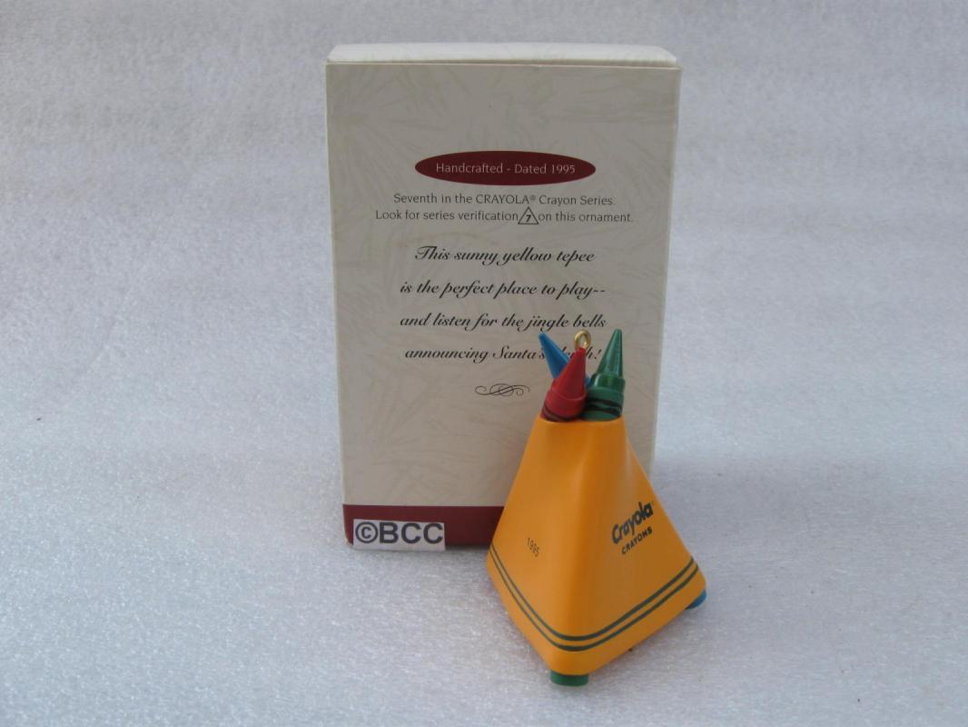 Hallmark 1995 Bright 'n' Sunny Tepee Crayola Crayons 7th In Series Ornament