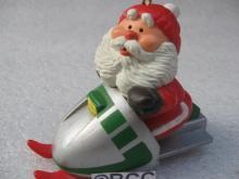 Hallmark 1984 Snowmobile Santa Christmas Tree Ornament