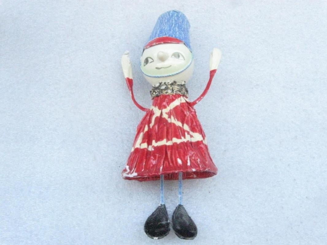 Vintage Fitz & Floyd Toy Soldier Bell Shaped Christmas Ornament