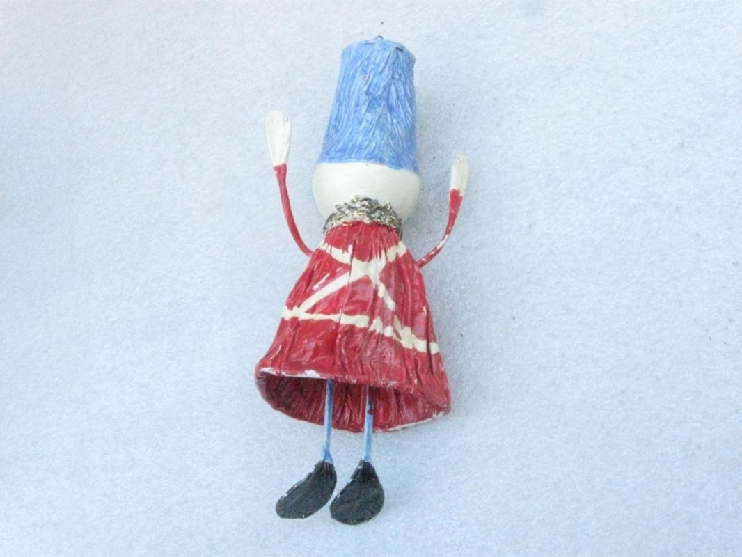 Vintage Fitz & Floyd Toy Soldier Bell Shaped Christmas Ornament