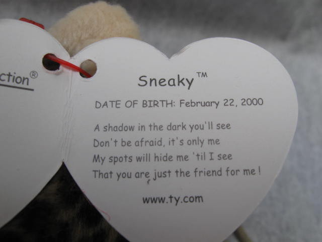 Ty Sneaky The Leopard Cub Beanie Baby