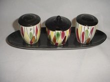 Eames Era Salt & Pepper Shakers with Sugar Jar - 5 Pieces