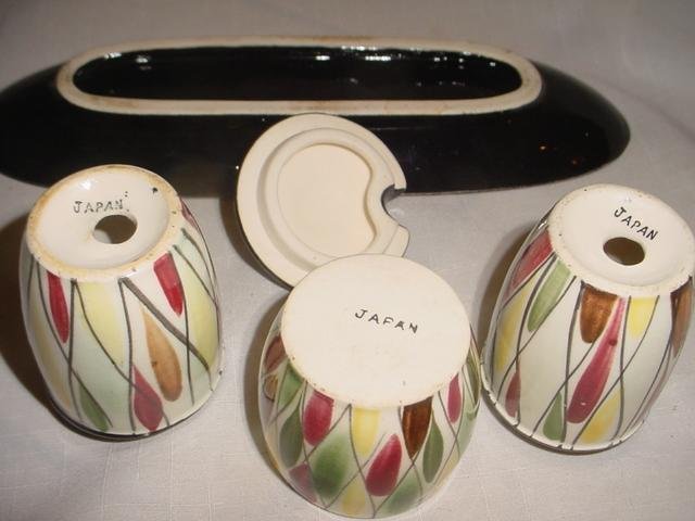 Eames Era Salt & Pepper Shakers with Sugar Jar - 5 Pieces