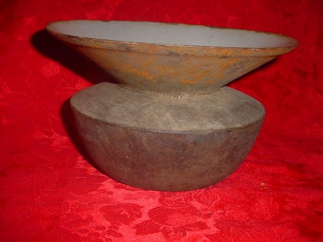 Cast Iron & White Enamelware Spittoon Spitoon