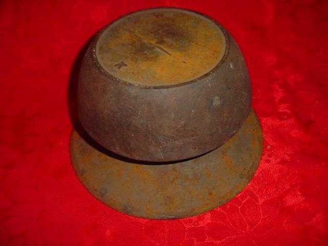 Cast Iron & White Enamelware Spittoon Spitoon