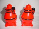 Vintage Pot Bellied Stove Salt & Pepper Shakers
