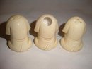 Vintage Anthropomorphic Sad Dog or Puppy Salt & Pepper Shakers + Toothpick Holder 3 Piece Set