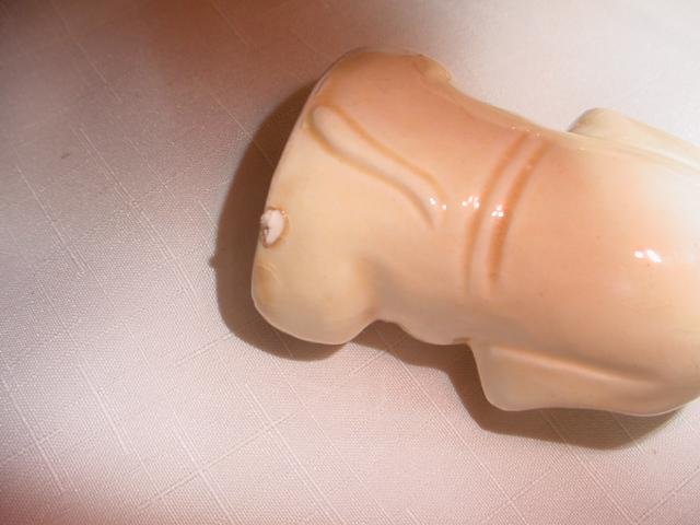 Vintage Anthropomorphic Sad Dog or Puppy Salt & Pepper Shakers + Toothpick Holder 3 Piece Set