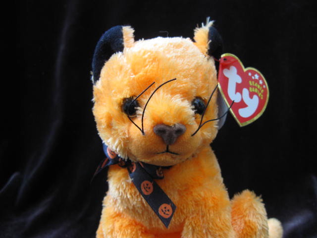 Ty Exclusive Beanie Baby Scared-e The Halloween Cat - Retired
