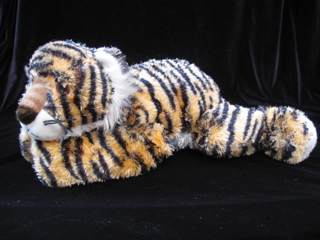 Ty Retired Tygerhugs Pillow Pal With Rattle Baby Ty Tyger Tiger Hugs Ty Silk