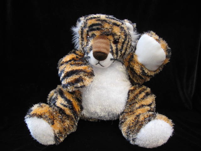 Ty Retired Tygerhugs Pillow Pal With Rattle Baby Ty Tyger Tiger Hugs Ty Silk
