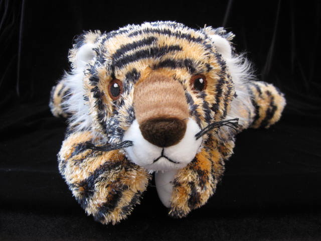 Ty Retired Tygerhugs Pillow Pal With Rattle Baby Ty Tyger Tiger Hugs Ty Silk