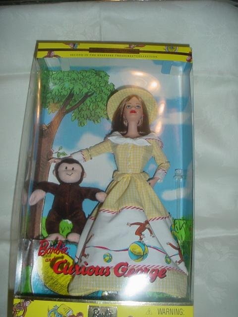 Curious George & Barbie Doll - NRFB New Old Stock