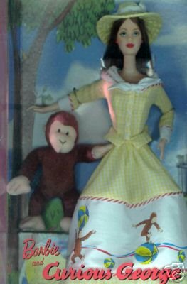 Curious George & Barbie Doll - NRFB New Old Stock