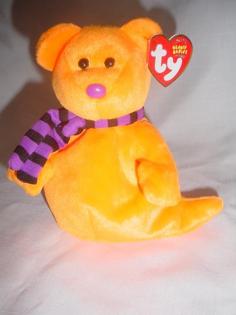 Ty Beanie Baby Shivers The Halloween Teddy Bear Ghost - Retired